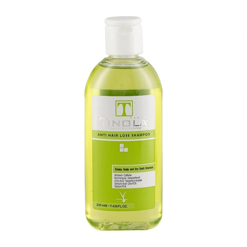 شامپو ضد ریزش تینولا مناسب کف سر چرب ساقه خشک حجم 220mL