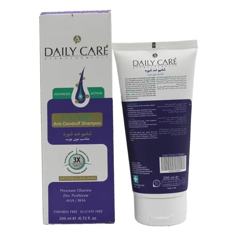 شامپو ضد شوره دیلی کر مناسب موی چرب حجم 200mL