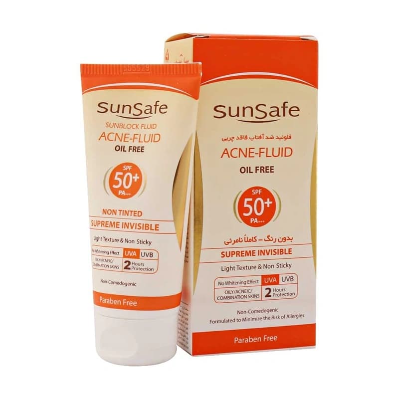 فلوئید ضد آفتاب فاقد چربی سان سیف حجم 50mL — تصویر ۲