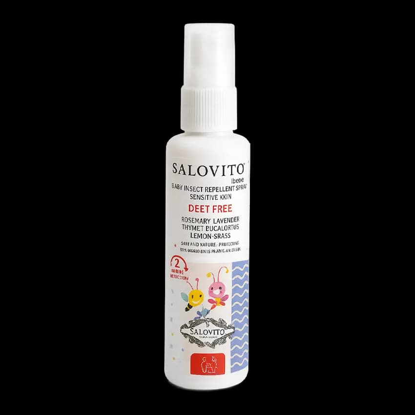 اسپری دافع حشرات سالوویتو مناسب کودک بالا یکسال حجم 50mL