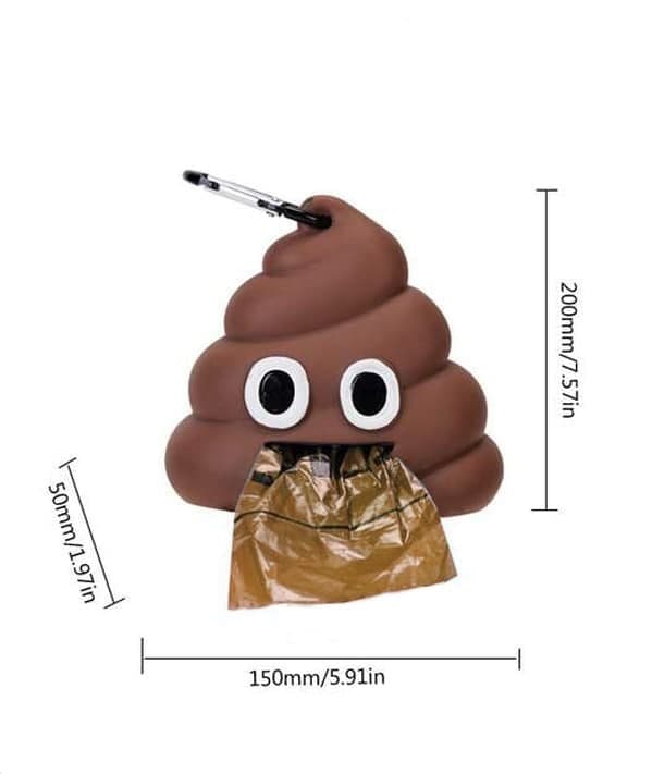 قاب سیلیکونی کیسه فضولات رولی طرح poop — تصویر ۲
