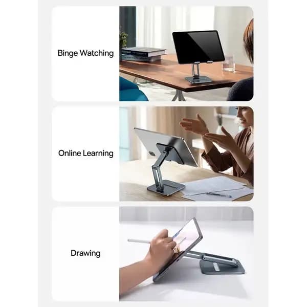 هولدر رومیزی تبلت بیسوس Baseus LUSZ000113 Foldable Metal Desktop Holder — تصویر ۹