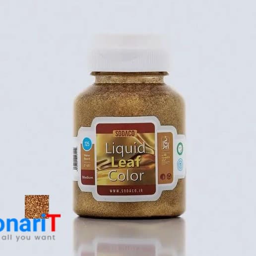 ورق طلا مایع سوداکو مدل 4089 حجم ۱۲۵ میلی لیتر رنگ DEEP GOLD