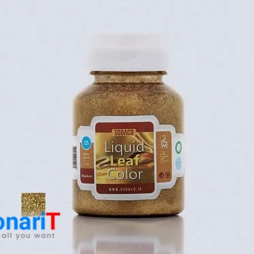 ورق طلا مایع سوداکو مدل 4091 حجم ۱۲۵ میلی لیتر رنگ LIGHT GOLD