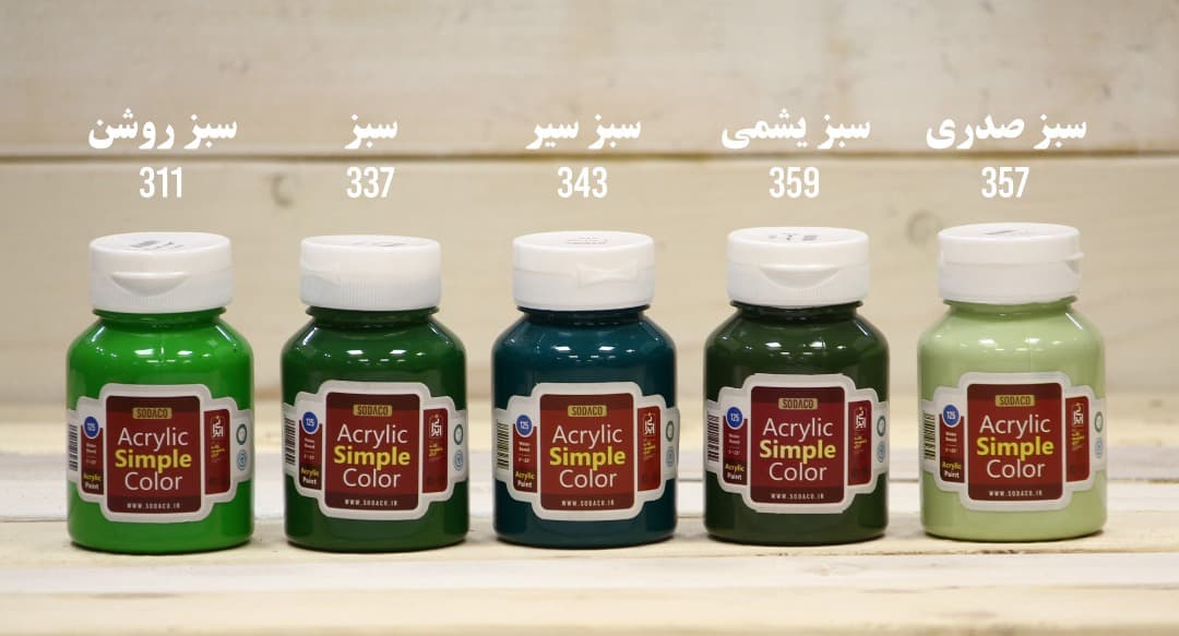 رنگ اکریلیک ساده سوداکو 125 میل رنگ سدری روشن کد 02357 — تصویر ۴