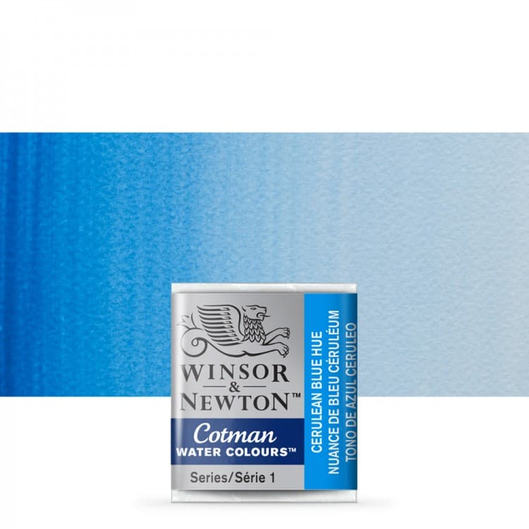 قرص کوچک آبرنگ کاتمن وینزور 139 CERULEAN BLUE HUE