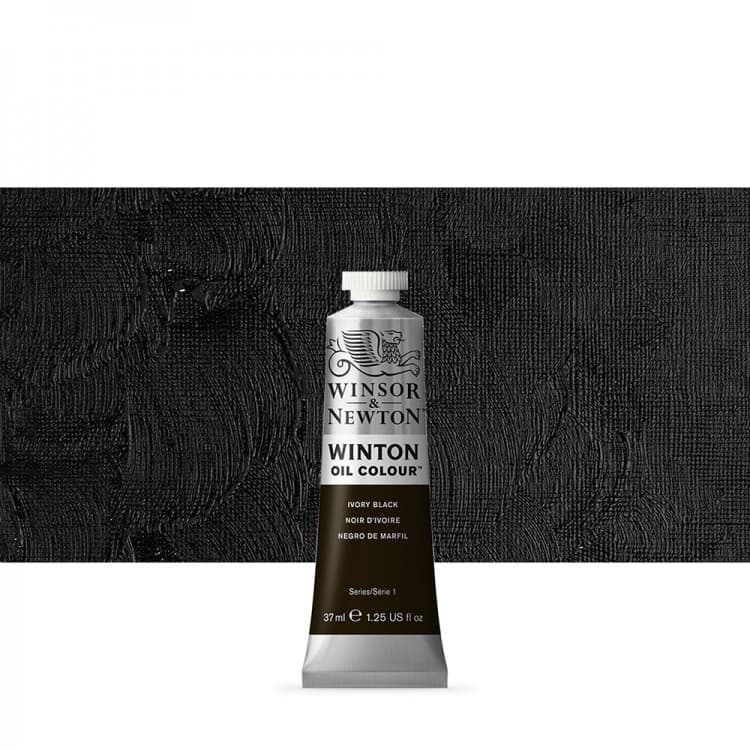 رنگ روغن 37 میل وینزور ivory black 24