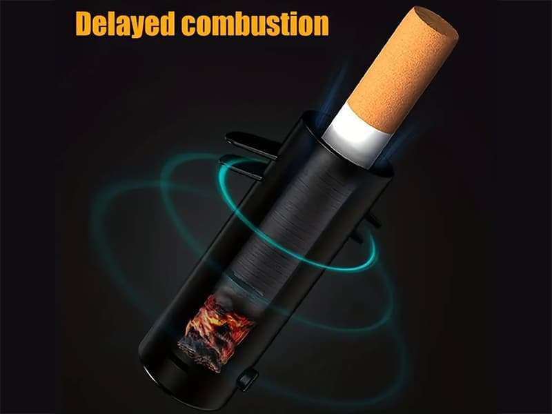 زیرسیگاری تصفیه هوا بدون دود با نور ال‌ای‌دی چند منظوره Smokeless 2 in 1 Air Purifier Ashtray Air Purifier Ashtrays with LED Light — تصویر ۴
