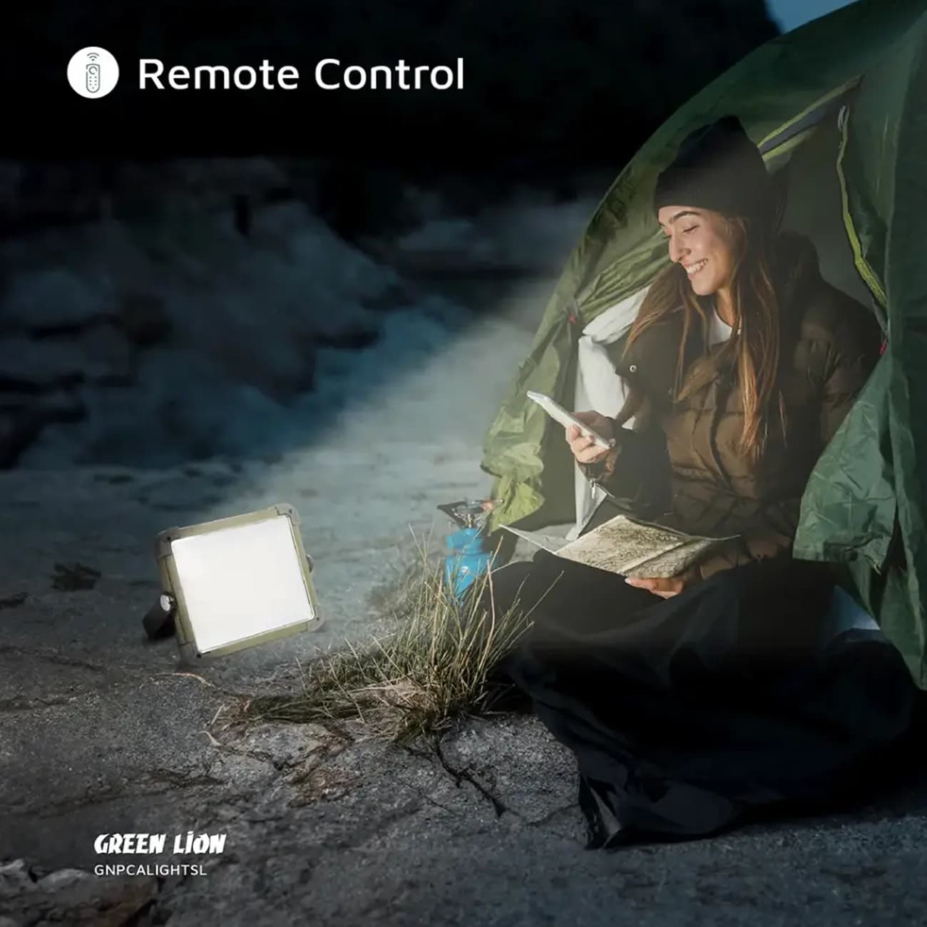 چراغ کمپینگ خورشیدی گرین‌لاین GNPCALIGHTSL / GCL-25 همراه ریموت کنترل — تصویر ۶