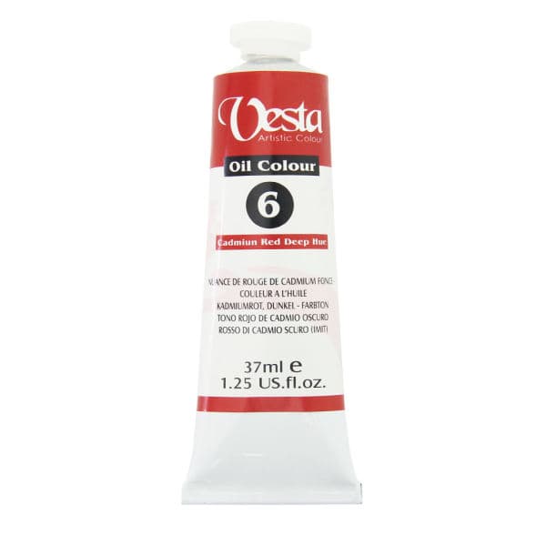 رنگ روغن وستا مدل cadmium red deep hue 06 حجم 37 میلی لیتر