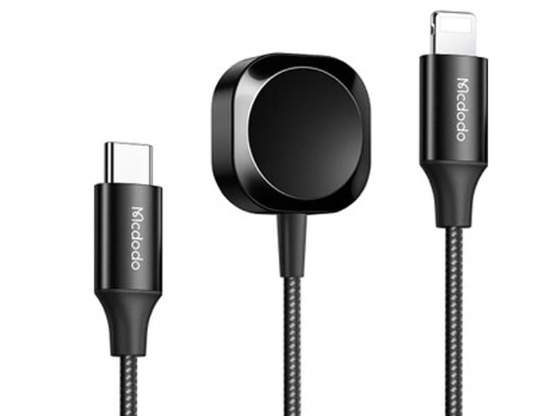 کابل شارژ لایتنینگ 18 وات و شارژر بی سیم اپل واچ مک دودو Mcdodo 2 In 1 Wireless Charger Apple Watch & Phone CH-2980
