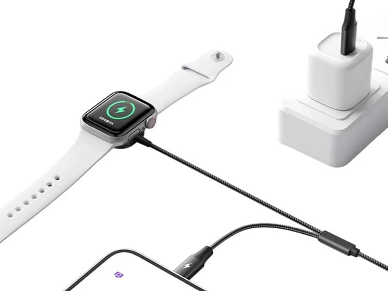کابل شارژ لایتنینگ 18 وات و شارژر بی سیم اپل واچ مک دودو Mcdodo 2 In 1 Wireless Charger Apple Watch & Phone CH-2980 — تصویر ۳
