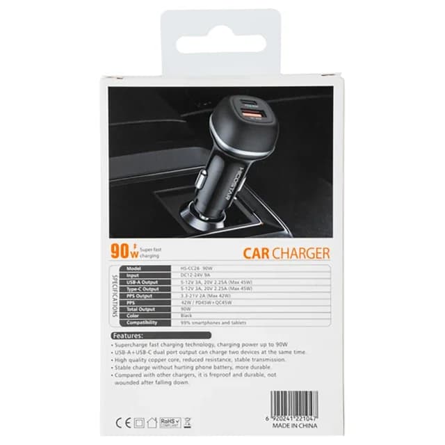 شارژر فندکی فست شارژ هایکو استار Hicostar مدل HS-CC26 توان 90 وات — تصویر ۶