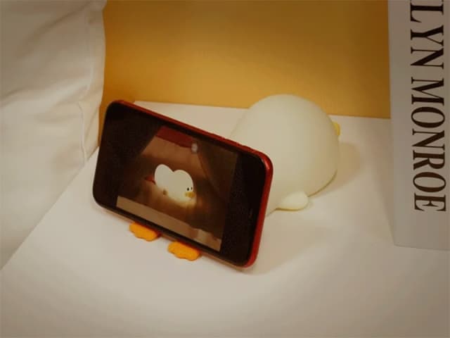 چراغ خواب فانتزی رومیز شارژی سیلیکونی Duck LED Night Lamp Silicone USB Rechargeable Sleeping light ZD-31 — تصویر ۷