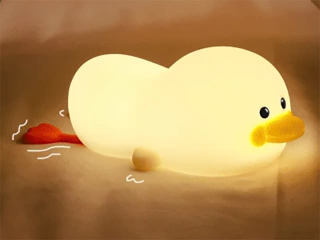چراغ خواب فانتزی رومیز شارژی سیلیکونی Duck LED Night Lamp Silicone USB Rechargeable Sleeping light ZD-31 — تصویر ۳