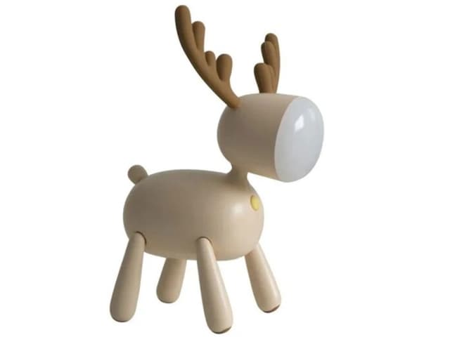 چراغ رومیزی سیلکونی فانتزی شارژی طرح گوزن L17 Cartoon deer small night light USB charging — تصویر ۲