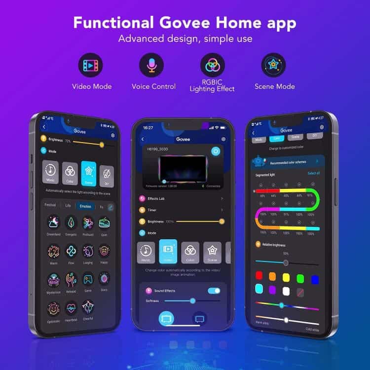 ریسه هوشمند 5 متری GoVee DreamView T1 – مخصوص تلویزیون — تصویر ۳
