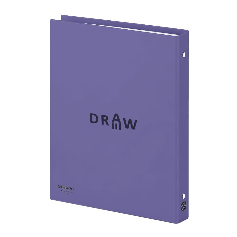 دفتر کلاسوری 100 برگ 26 حلقه جلد سخت الیپون طرح draw