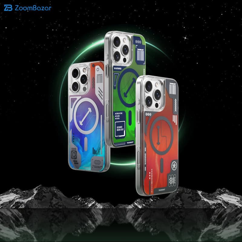 قاب یانگ کیت مدل شب رنگ کد cyberpunk مناسب برای گوشی موبایل اپل iPhone 16 pro max — تصویر ۵