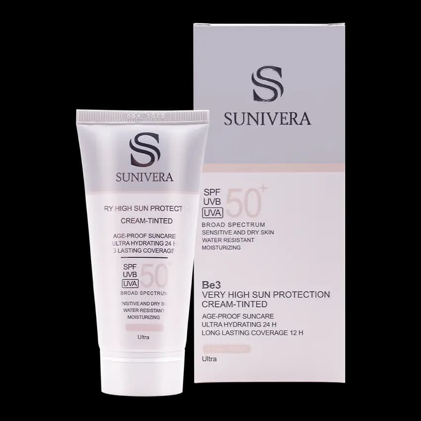 کرم ضد آفتاب رنگی پوست خشک +SPF50 سانیورا — تصویر ۴