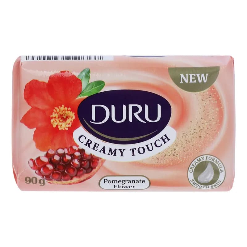صابون شستشو صورت و بدن دورو حاوی کرم و گلیسیرین مدل Pomegrante Flower وزن 90 گرم، با رایحه تند، مناسب انواع پوست خانمها و آقایان، لطافتبخش