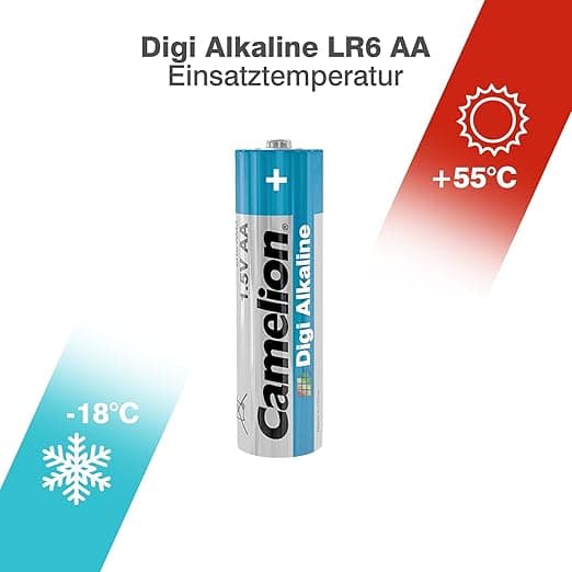 باتری نیم قلمی کملیون مدل دیجی آلکالاین کارت 12 عددی Camelion Digi Alkaline AAA Battery 12 Pack — تصویر ۴
