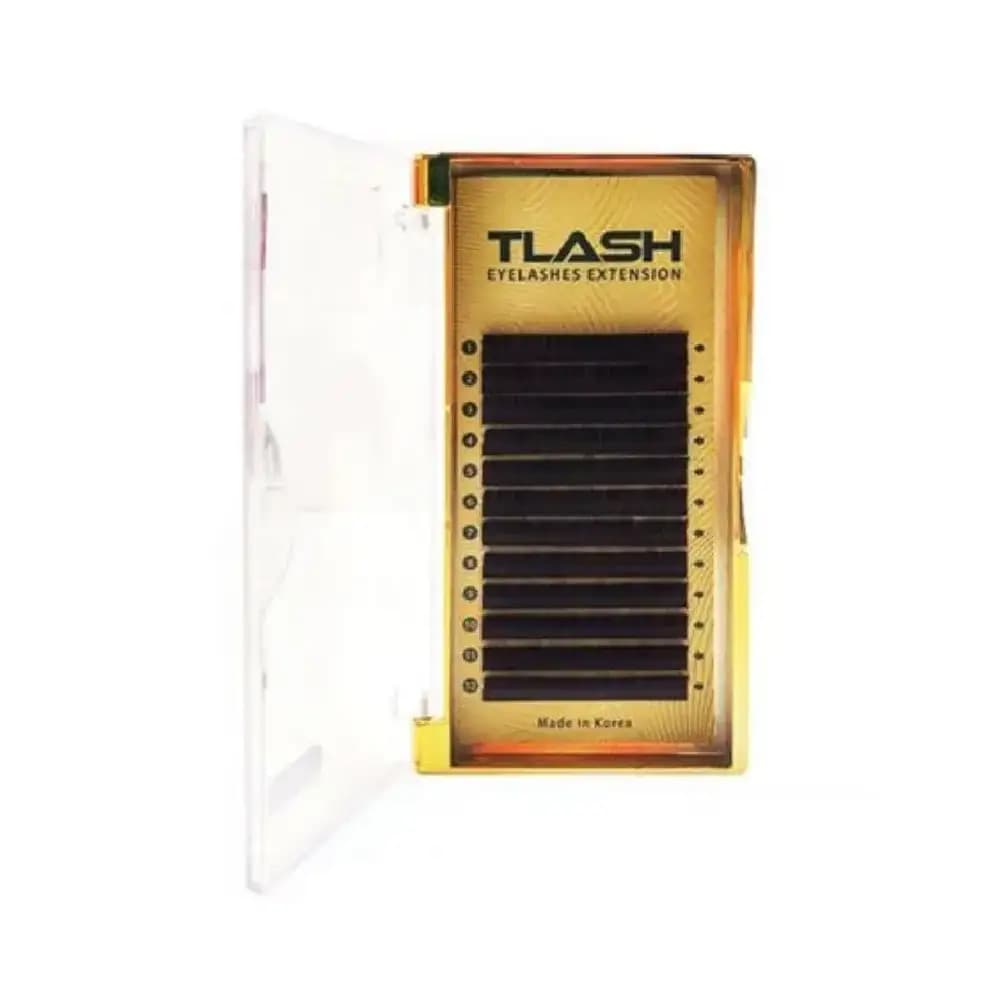 پالت مژه اکستنشن والیوم 12 لاین تی لش TLASH سایز میکس ضخامت 0.15 فر D