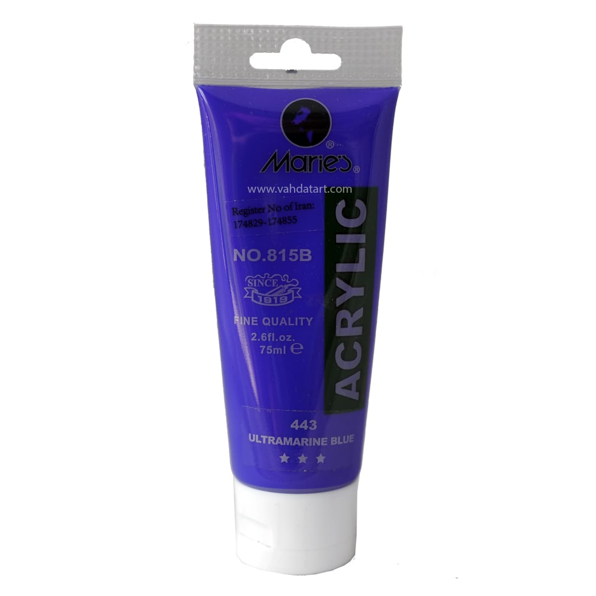 رنگ اکرلیک ماریس آبی ULTRAMARINE BLUE حجم 75 میل