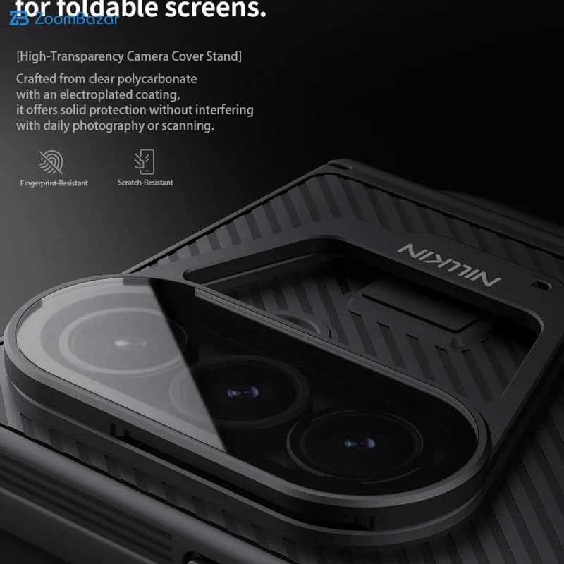 قاب نیلکین مدل Camshield Prop Magnetic Stylus Pen & Transparent Lens Cover Version مناسب برای گوشی موبایل سامسونگ Galaxy Z Fold 7 — تصویر ۱۰