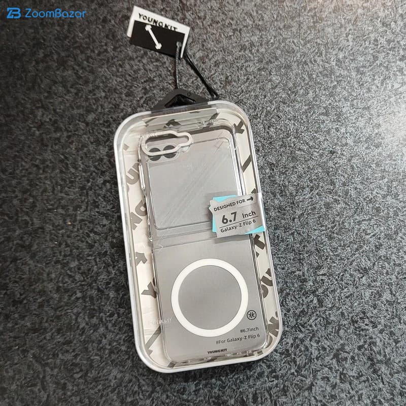 قاب یانگ کیت مدل Crystal Shield Magsafe مناسب برای گوشی موبایل سامسونگ Galaxy Z Flip 7 FE / Z Flip 6 — تصویر ۸