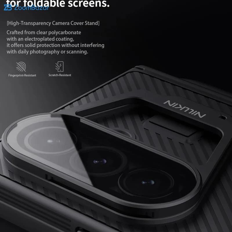 قاب نیلکین مدل Camshield Prop Magnetic Stylus Pen & Transparent Lens Cover Version مناسب برای گوشی موبایل سامسونگ Galaxy Z Fold 7 / W26 — تصویر ۱۰