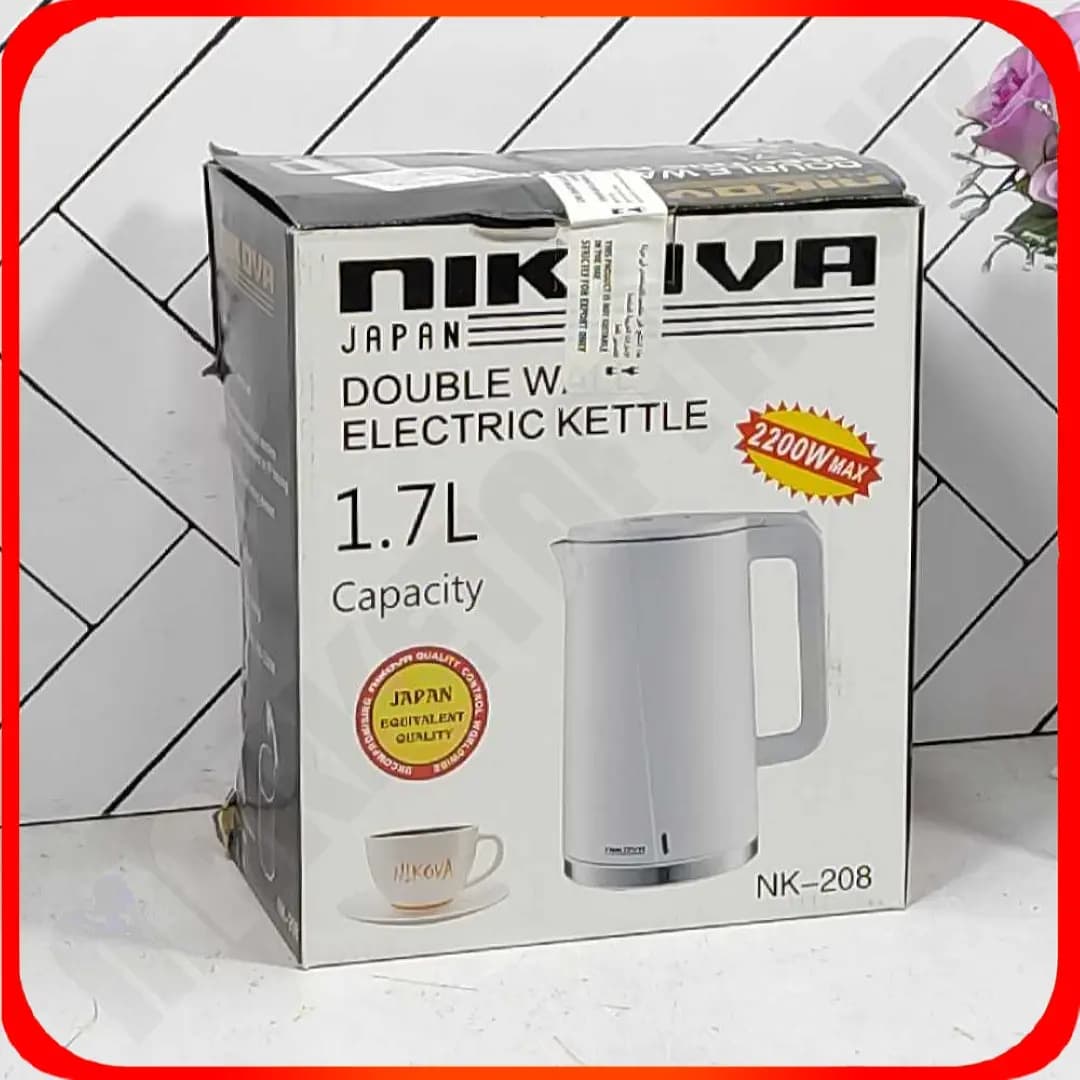 کتری برقی 1.7 لیتر سفید NK-208 نیکوا