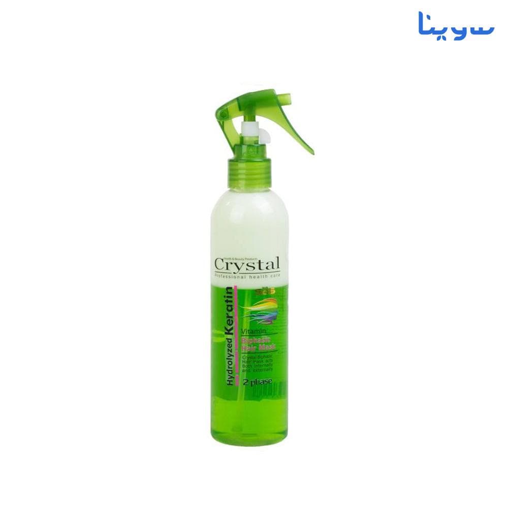 ماسک مو دو فاز سبز کریستال مدل Hydrolyzed Keratin حجم 250 میلی لیتر