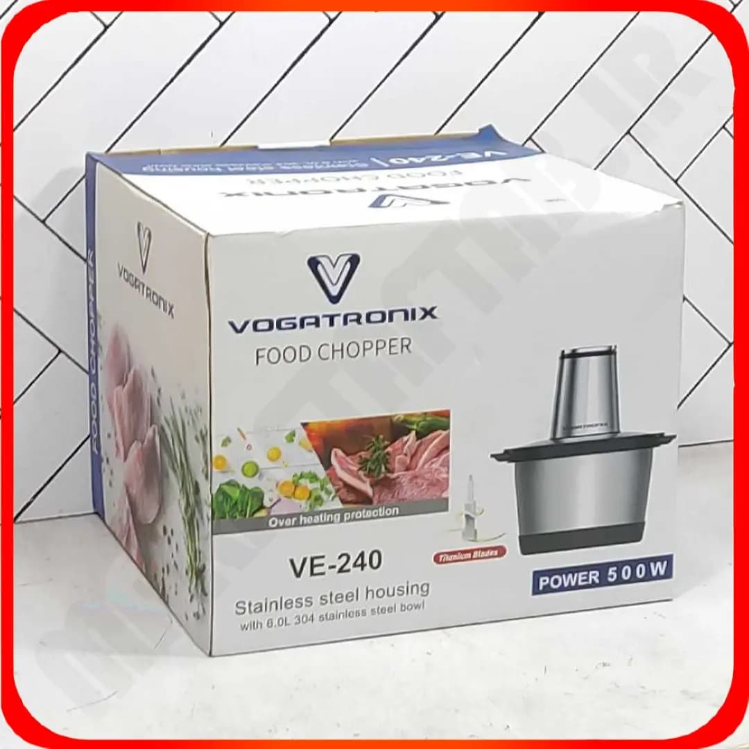 خرد کن 6 لیتر بدنه استیل 500 وات VE-240 ووگاتی