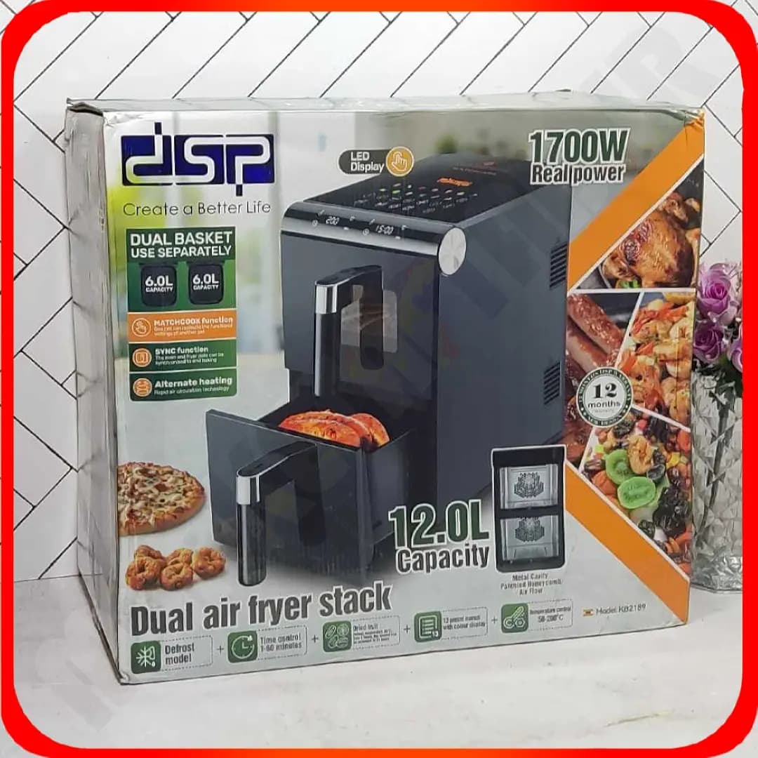 سرخ کن دو طبقه 12 لیتر 1700 وات تمام لمسی KB2189 دی اس پی