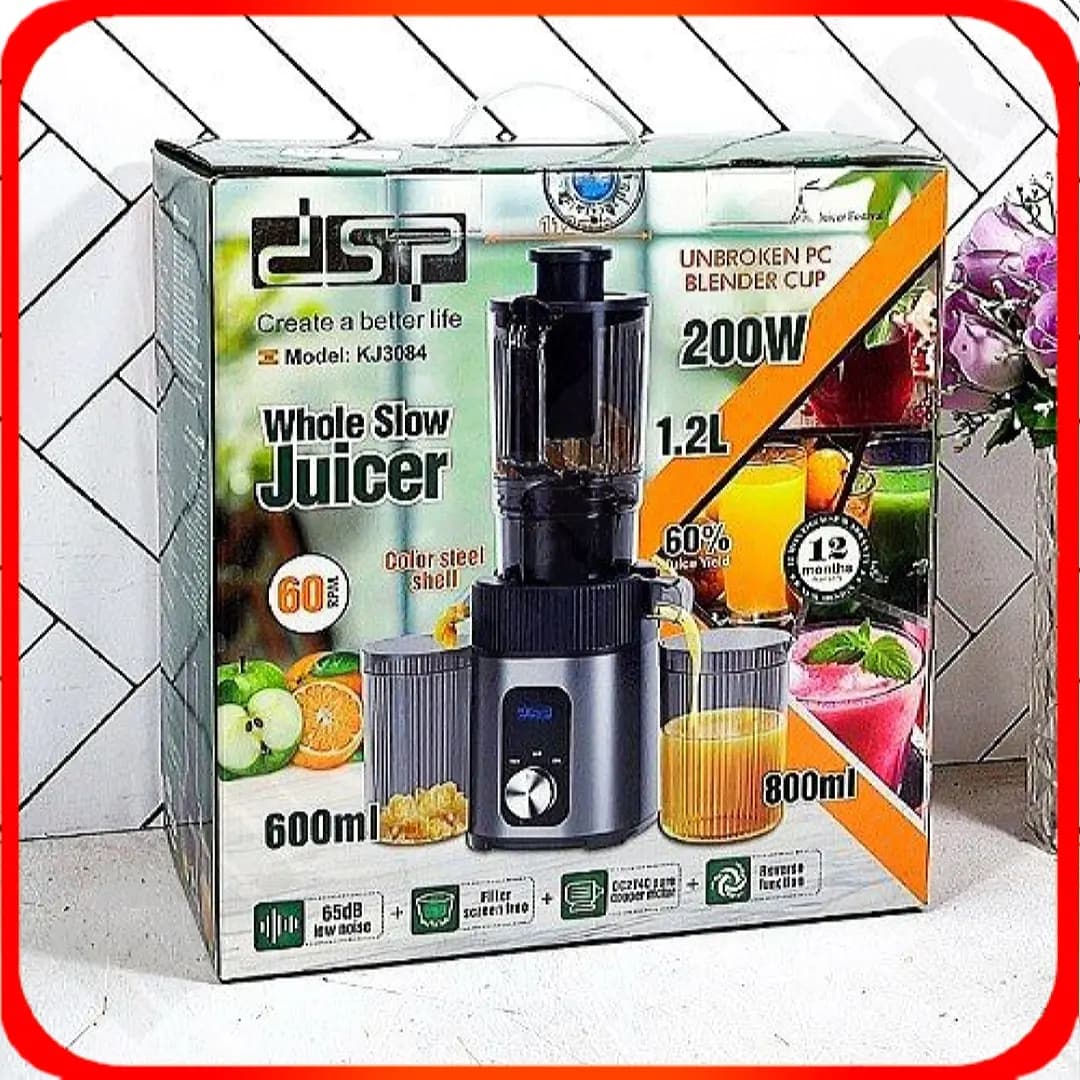 آبمیوه گیر 1/2 لیتر (عصاره گیر) 200 وات kj3084 دی اس پی