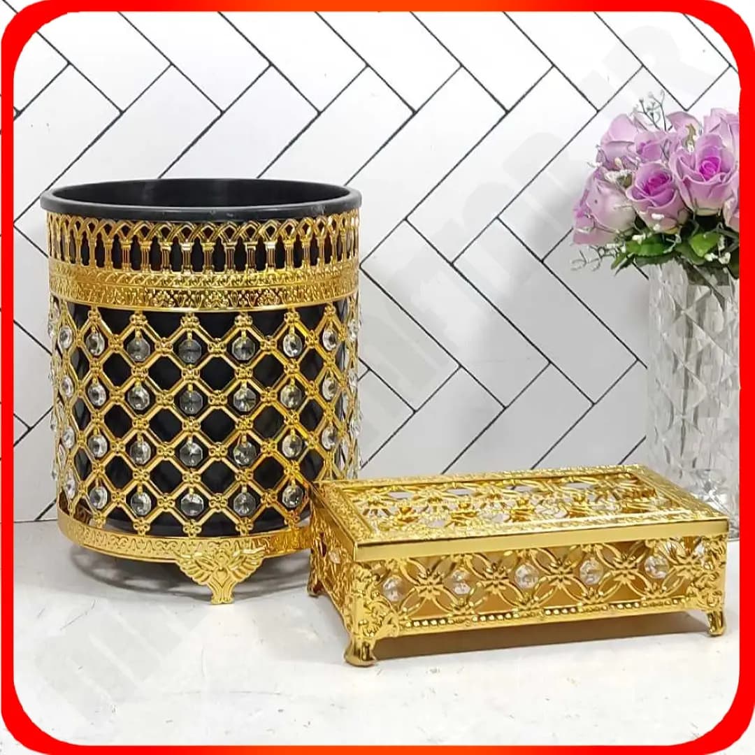 سطل و دستمال کریستالی محراب طلایی زومبا
