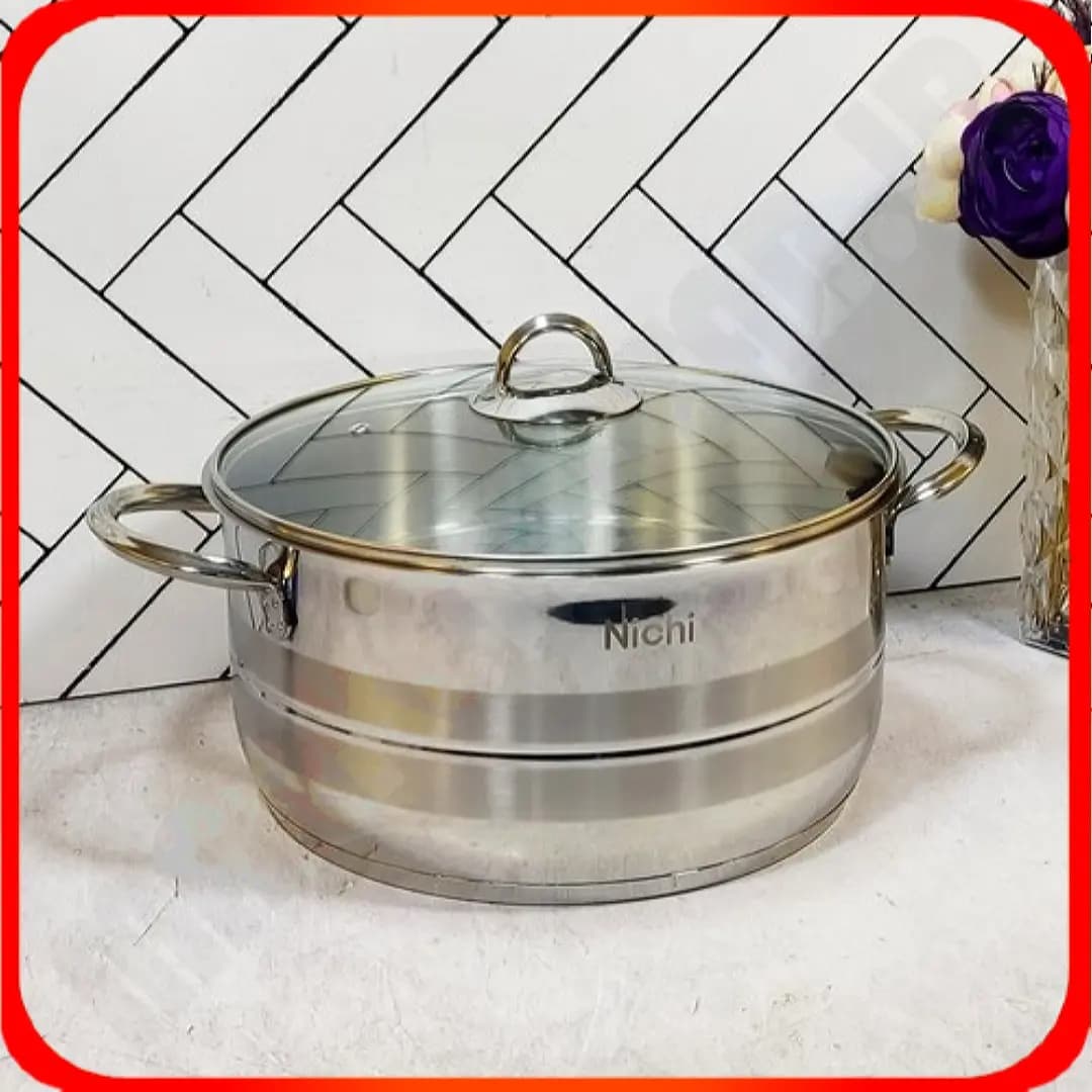 NC-28-2 قابلمه 28استیل درب پیرکس نیچی