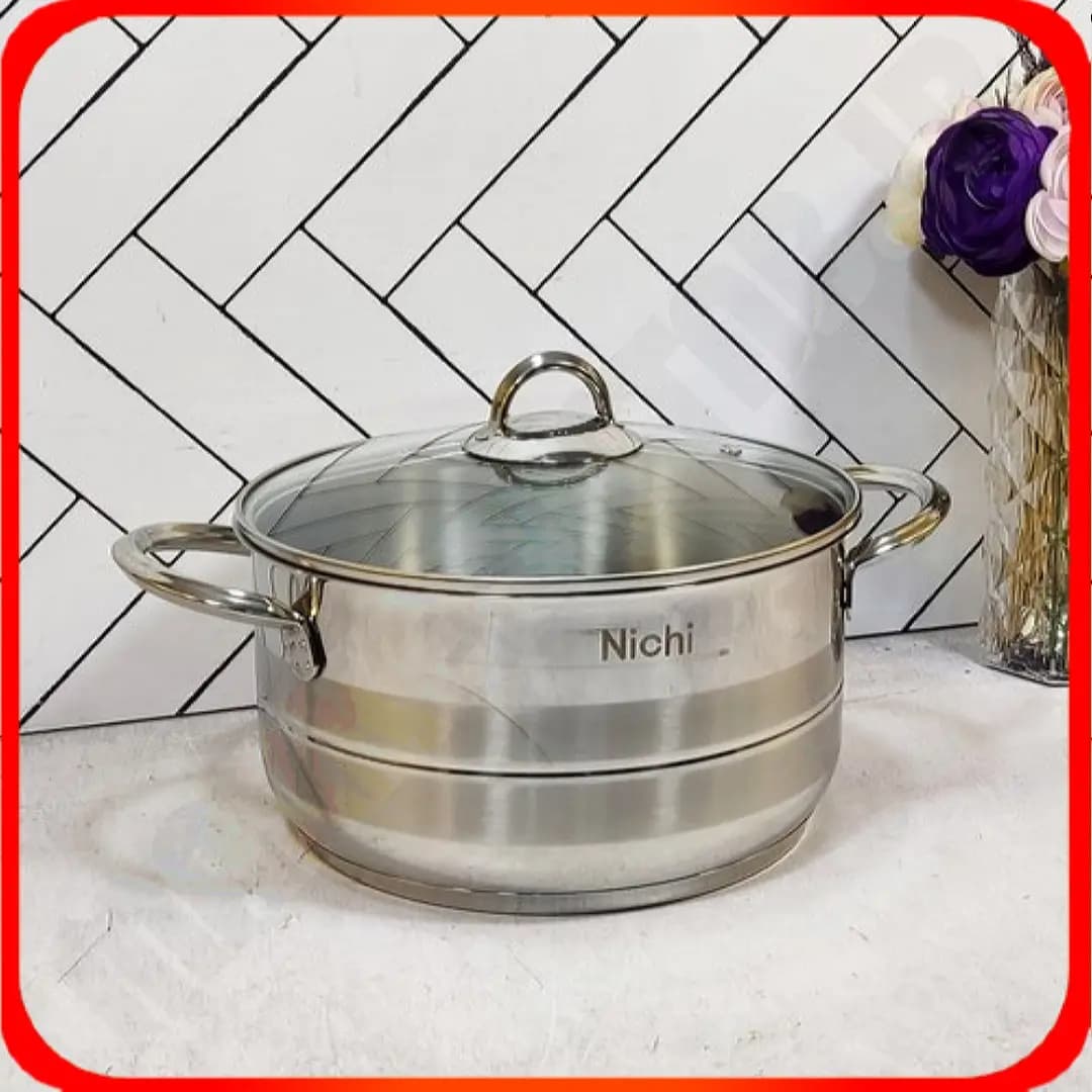 NC-24-2 قابلمه 24استیل درب پیرکس نیچی