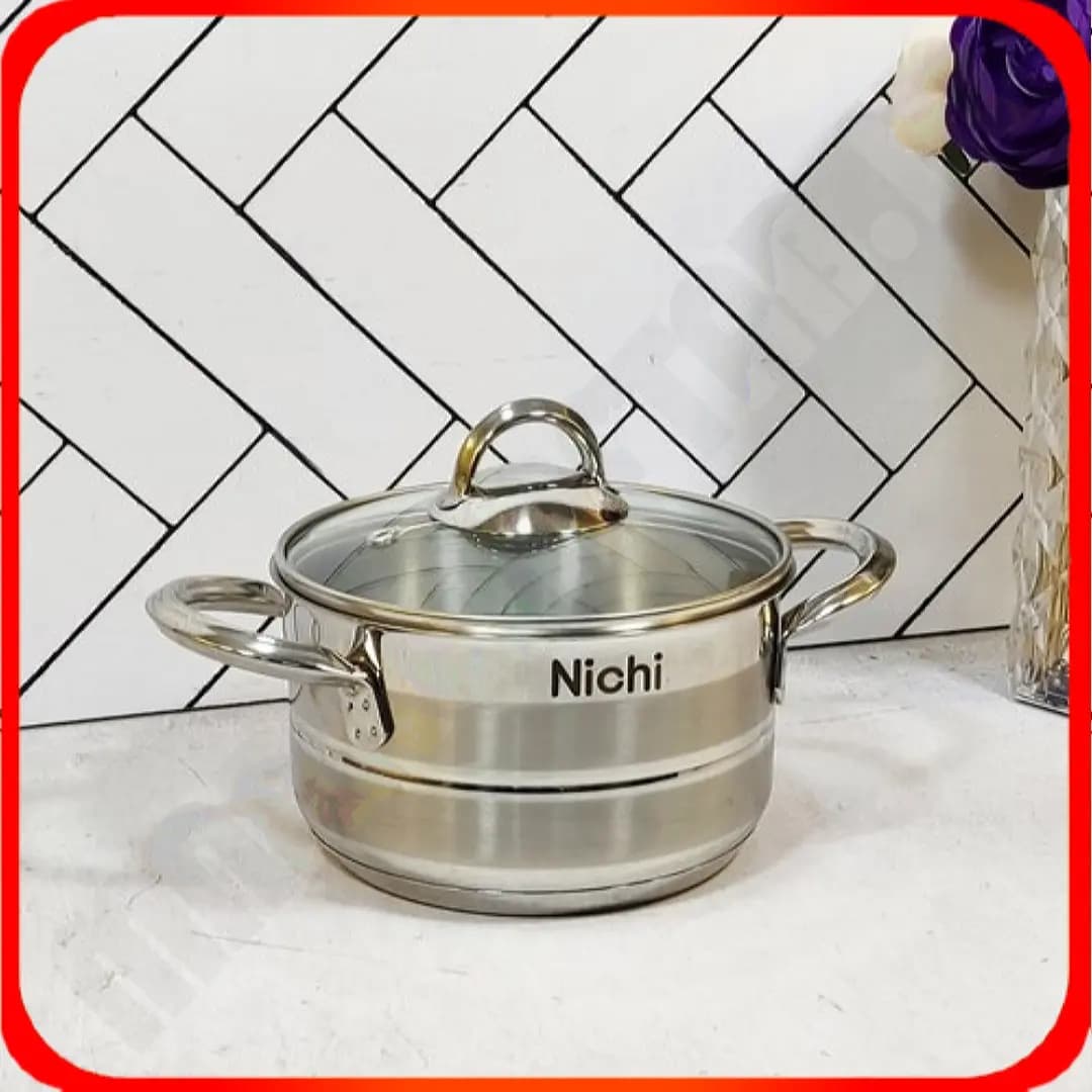 NC-16-2 قابلمه 16استیل درب پیرکس نیچی