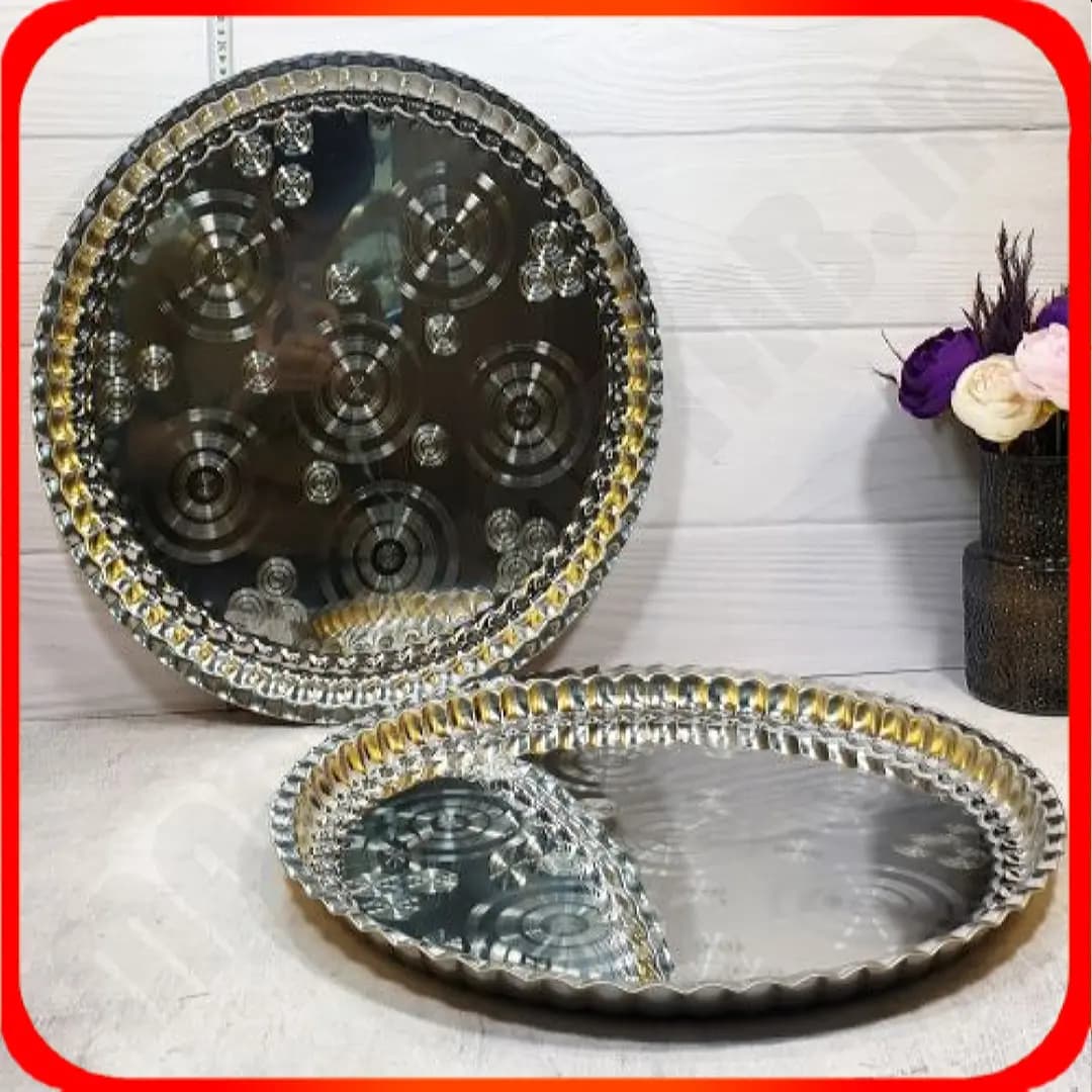 سینی 60 استیل ساده شهرزاد