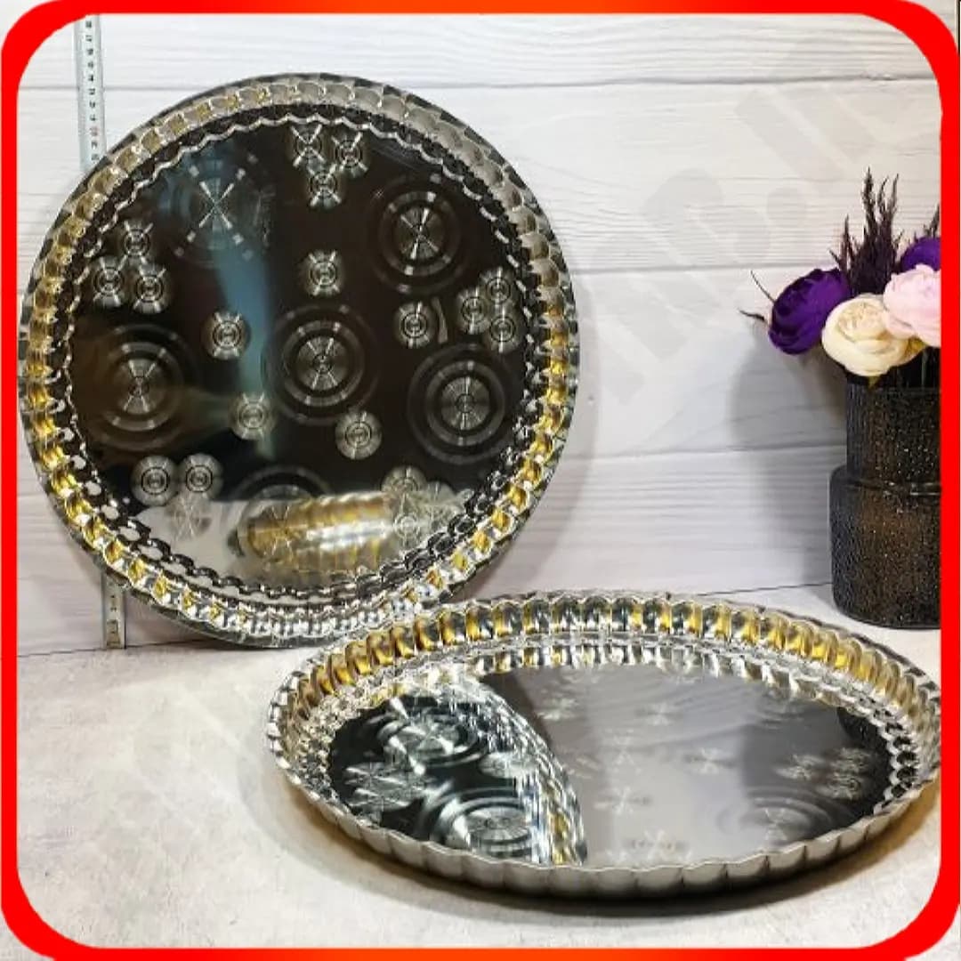 سینی 50 استیل ساده شهرزاد