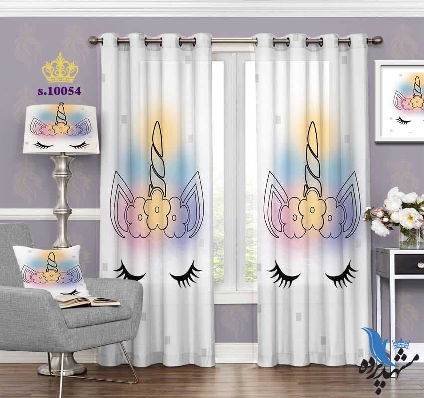 پرده پانچ کودک طرح صورت اسب بالدار کد S10054
