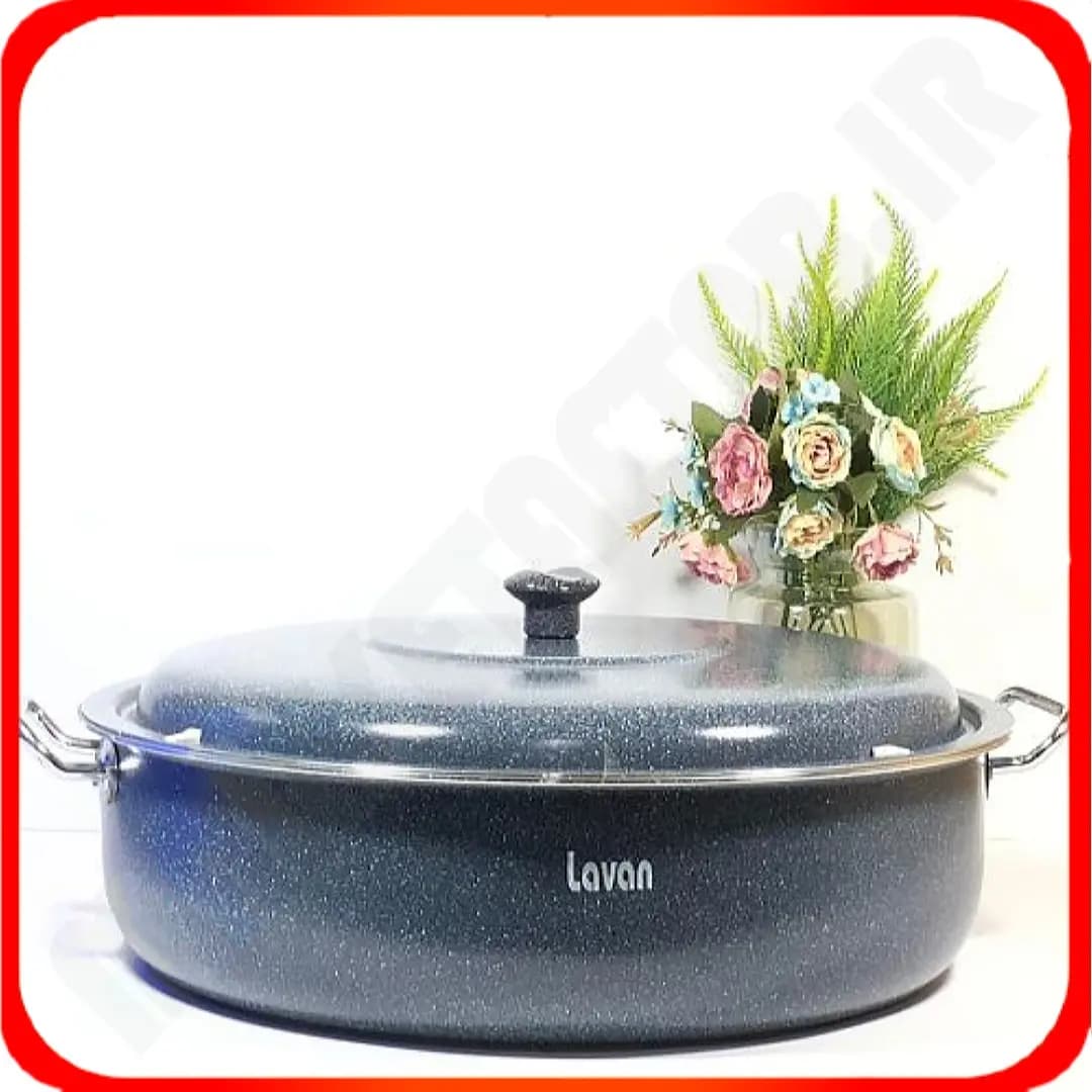 تابه سایز 52 تیتان طوسی درب فلزی