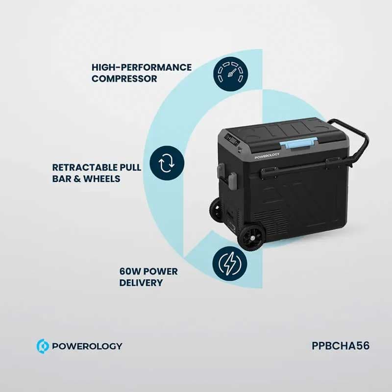 یخچال فریزر قابل حمل پاورولوجی مدل PPBCHA56-ظرفیت 60 لیتر — تصویر ۸