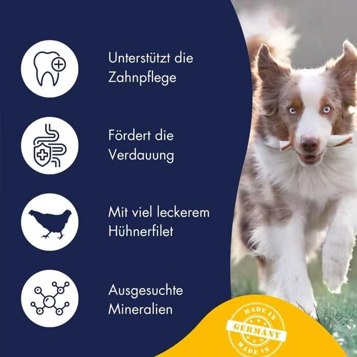 تشویقی سگ بالغ نژاد کوچک دکتر کلادرز طعم مرغ مدل دنتال وزن 80 گرم Dr.Clauder’s Dental Snack Chicken — تصویر ۴