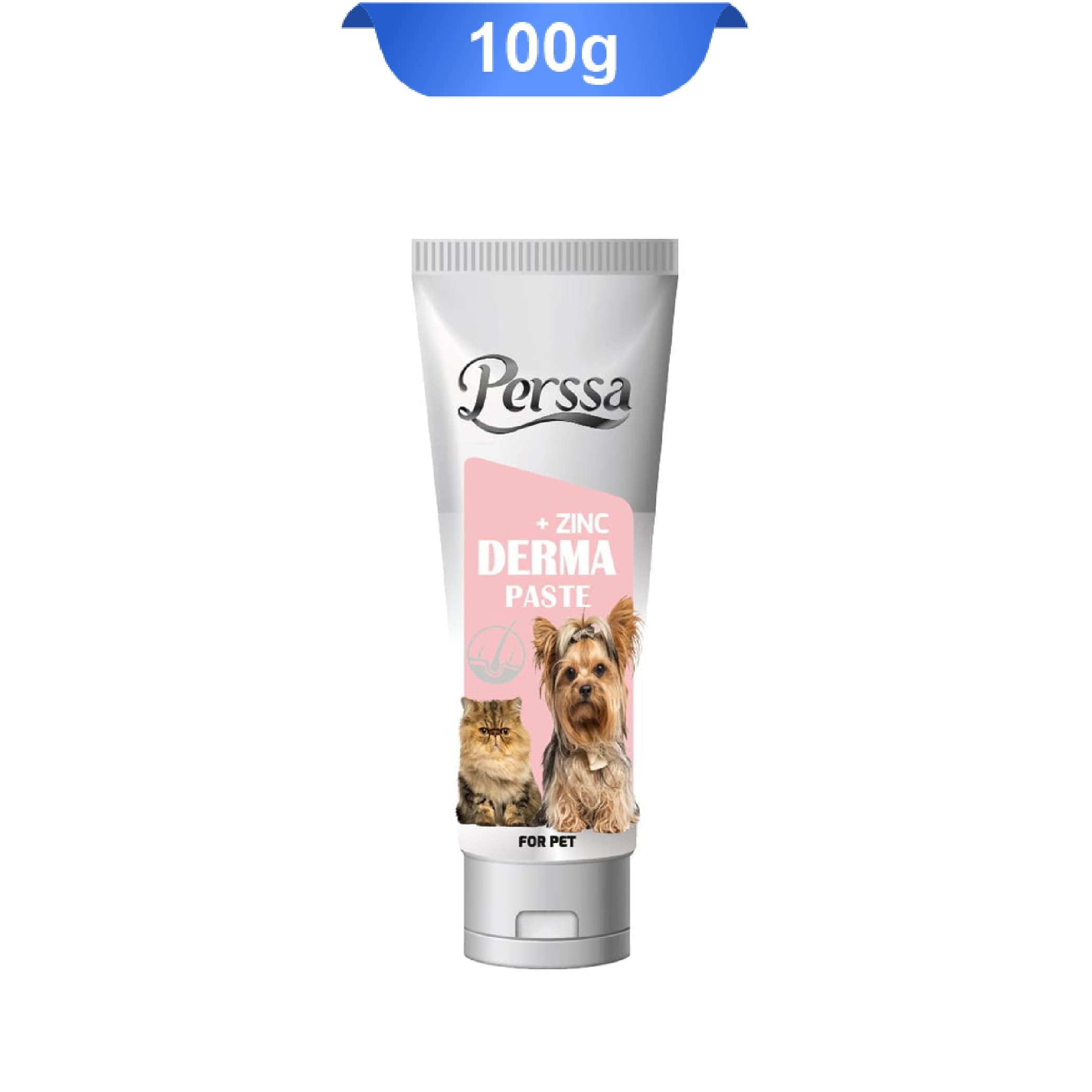 خمیر تقویت پوست و مو پرسا برای سگ و گربه وزن 100 گرم Perssa Derma Paste +Zinc