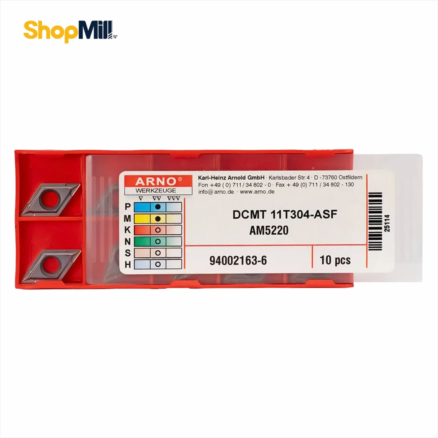 اینسرت الماس آرنو (ARNO) مدل DCMT11T304-ASF AM5220