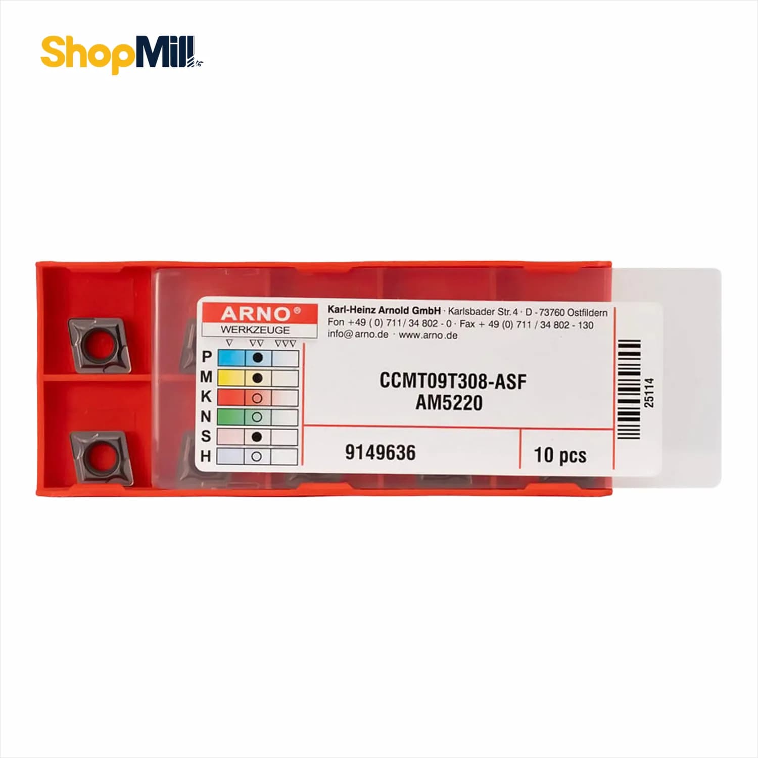 اینسرت الماس آرنو (ARNO) مدل CCMT0T308-ASF AM5220