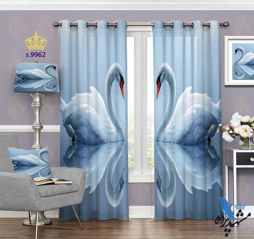 پرده پانچ طرح مرغابی کد S9962